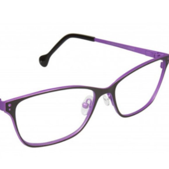 Lisa Loeb Face Eyeglasses Eyeglass Frames Licorice/Grape 52-15-135 - Picture 1 of 4
